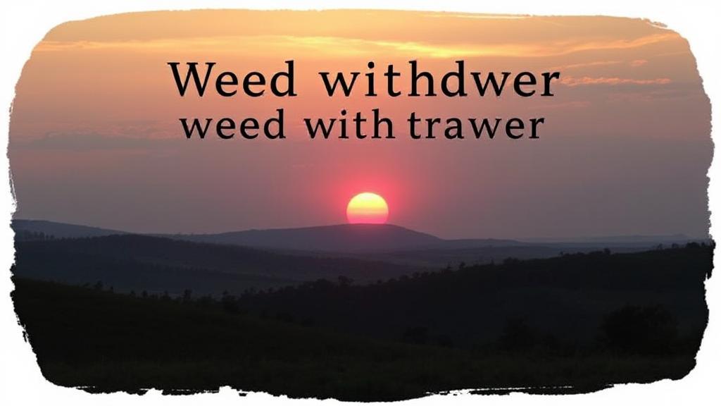 A serene landscape with a setting sun, symbolizing the journey through weed withdrawal and the hope of a new beginning.