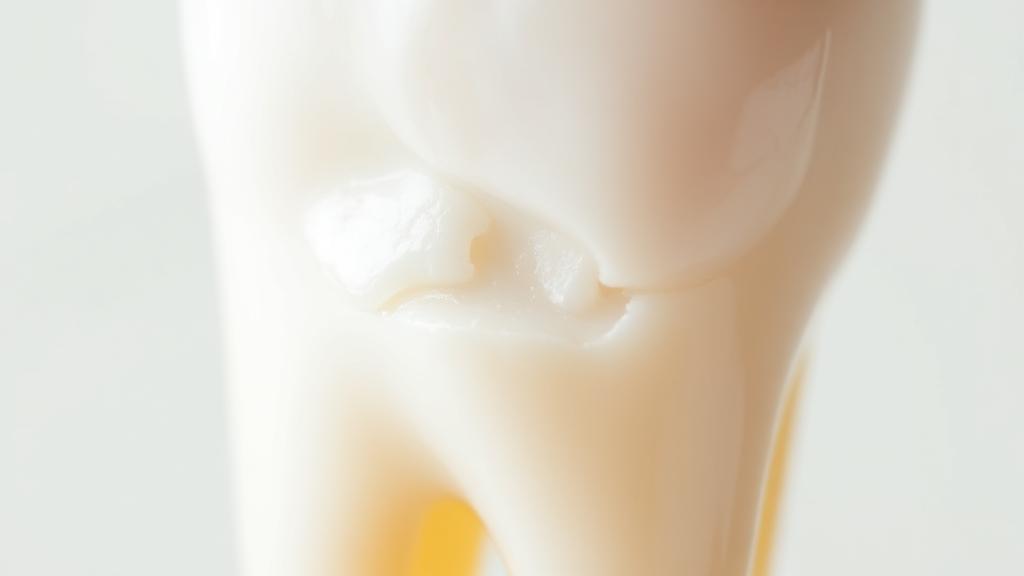 A close-up image of a chipped tooth with a subtle gradient background, symbolizing the natural healing process over time.