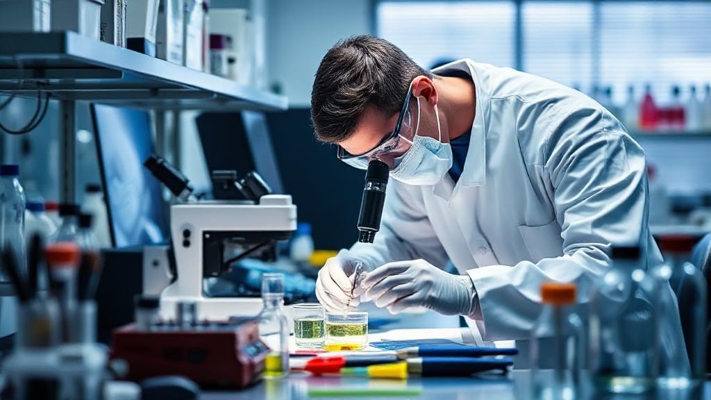 A forensic scientist meticulously examines evidence in a lab, surrounded by tools and technology, symbolizing their crucial role in solving criminal cases.