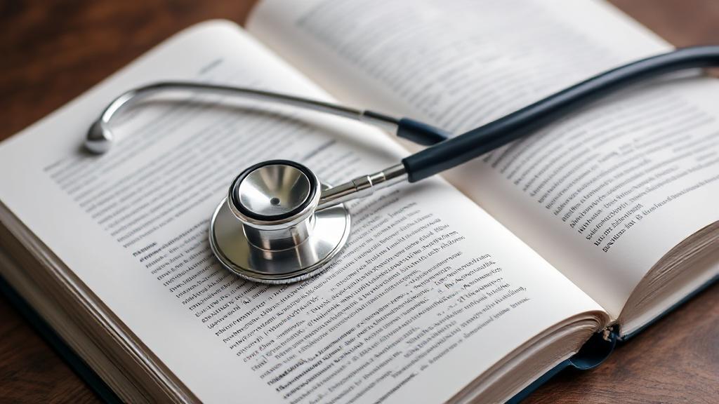 A serene image of a stethoscope resting on an open medical textbook, symbolizing the journey to becoming a psychiatrist.