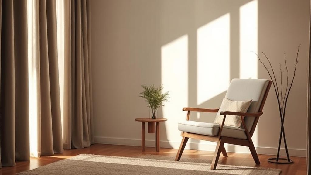 A serene therapy room with a comfortable chair and soft lighting, symbolizing a safe space for healing and understanding in psychotherapy.