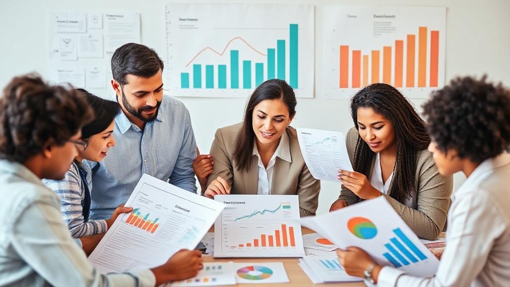 A diverse group of people reviewing financial documents and charts, symbolizing the various factors influencing loan approval.