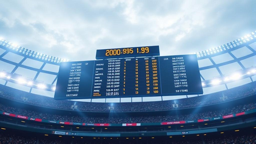 A dynamic image of a sports stadium scoreboard displaying odds, symbolizing the concept of money line betting.