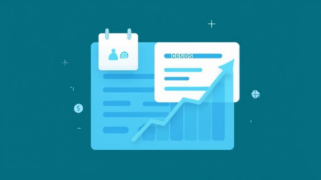 A digital illustration of a credit report with a calendar and upward-trending graph, symbolizing frequent updates and financial growth.