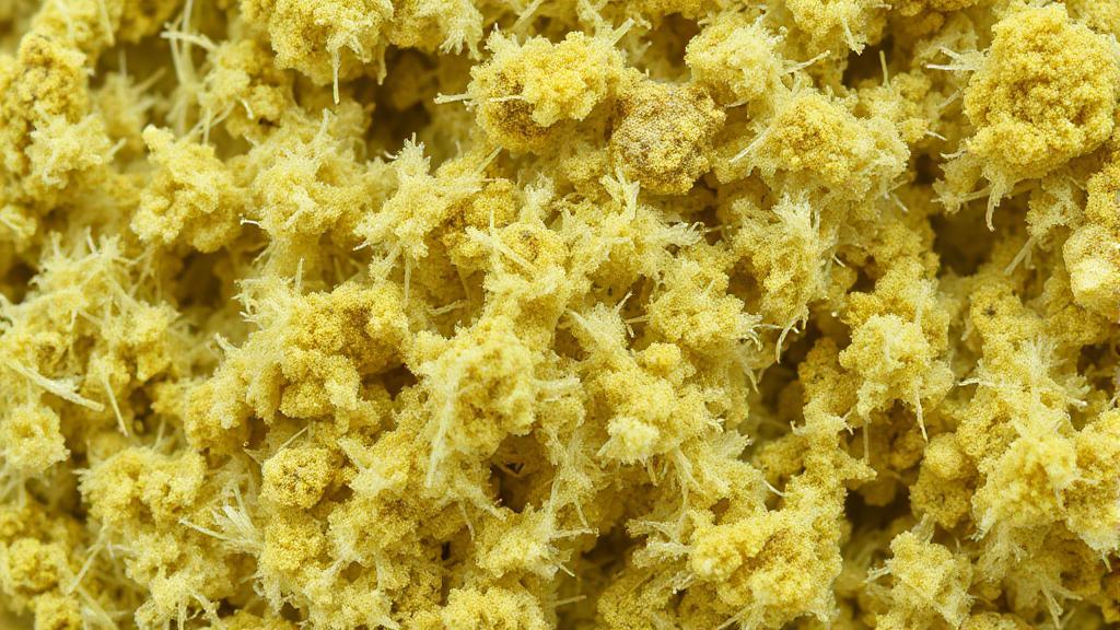 A close-up image of asbestos fibers highlighting their fibrous texture and distinctive appearance.