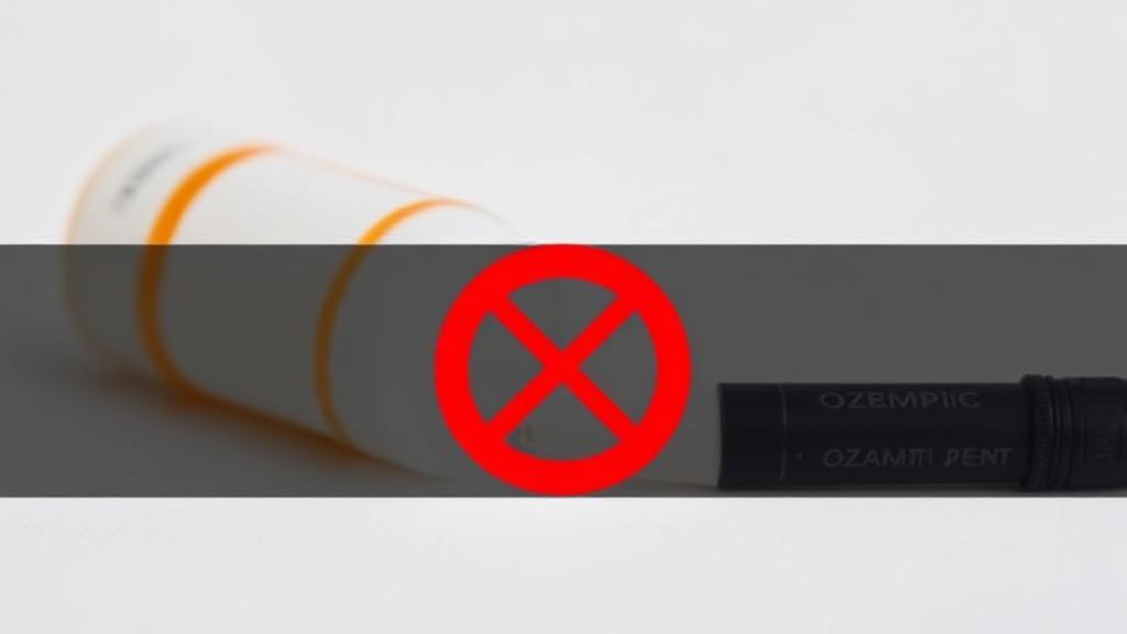 A header image featuring a crossed-out pill bottle next to an Ozempic pen, symbolizing drug interactions to avoid.