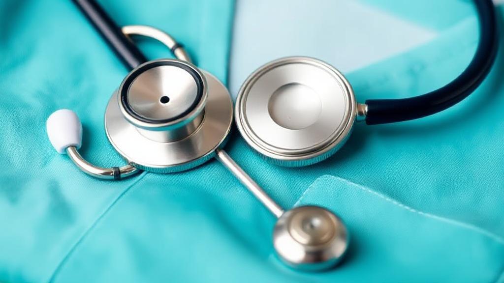 A stethoscope resting on a folded nurse's uniform, symbolizing the role of Licensed Vocational Nurses in healthcare.