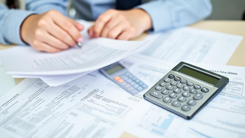 A concerned taxpayer reviews documents and a calculator, symbolizing the complexities of increased tax obligations for 2024.