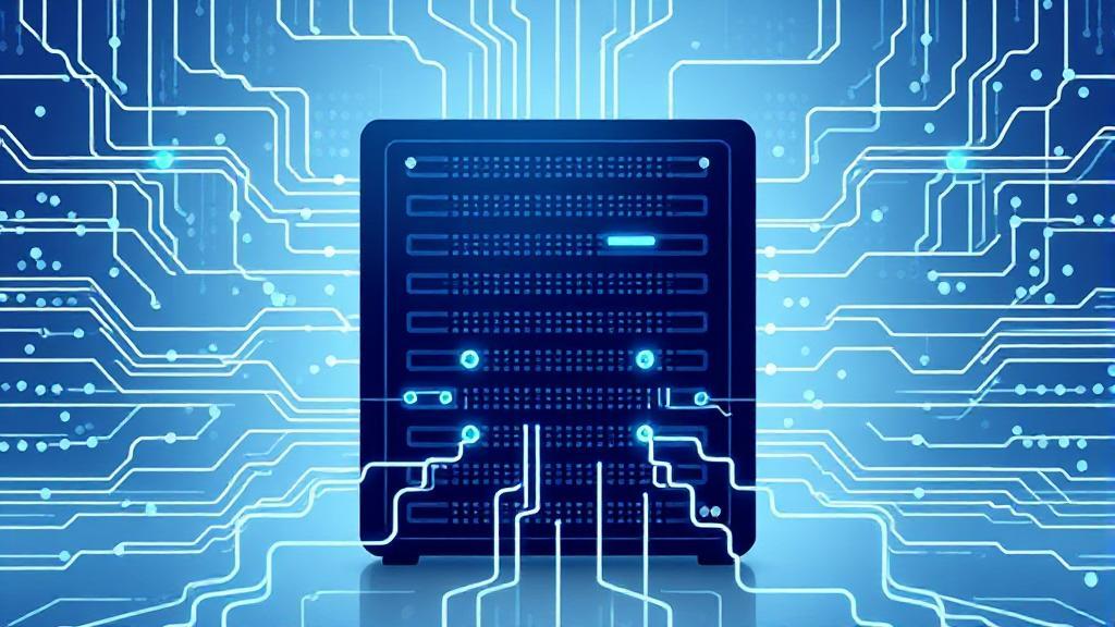 A sleek, modern illustration of digital data streams flowing into a central processing unit, symbolizing the efficiency and innovation of automatic data processing.