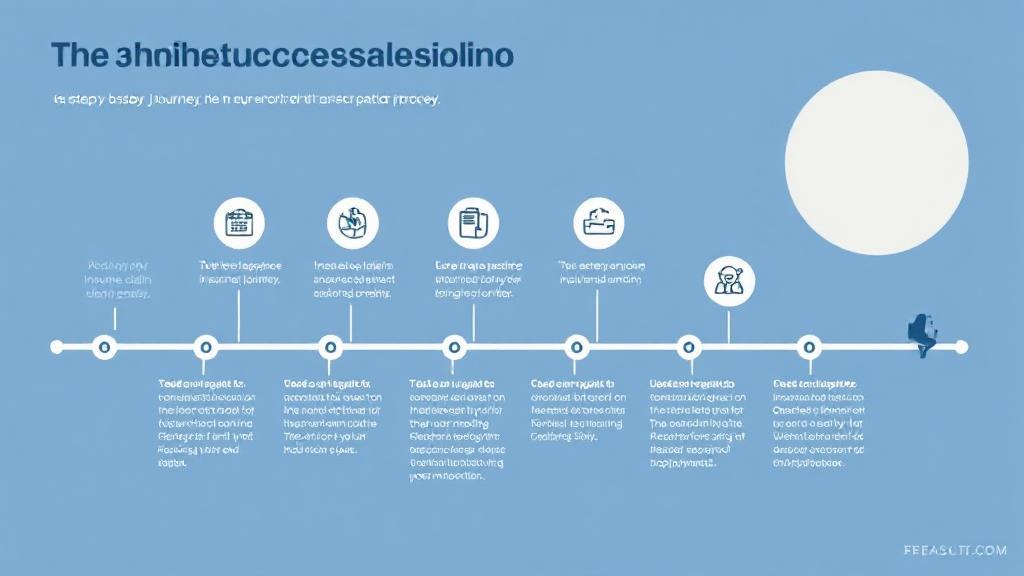 A visual representation of the step-by-step journey in the insurance claim process, featuring a timeline with key milestones and icons.