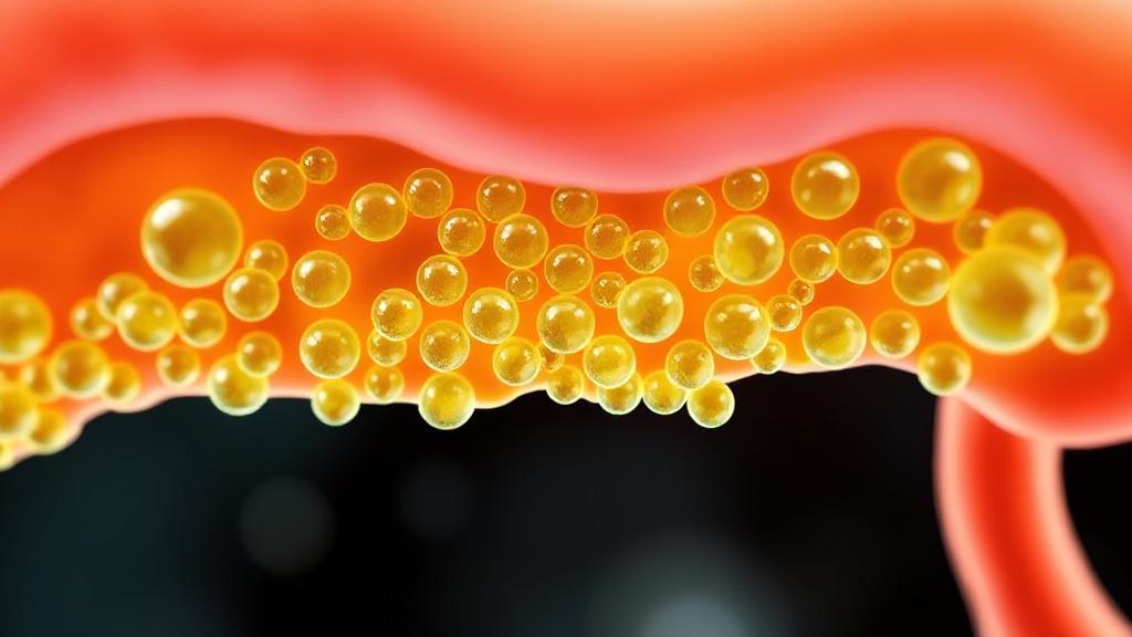 A detailed illustration of beta cells within the pancreas, highlighting their role in insulin production and regulation of blood sugar levels.