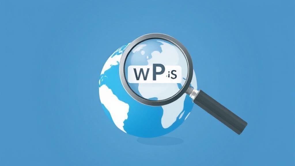 A digital illustration of a magnifying glass hovering over a globe, symbolizing the exploration and analysis of IP addresses through WHOIS lookup.