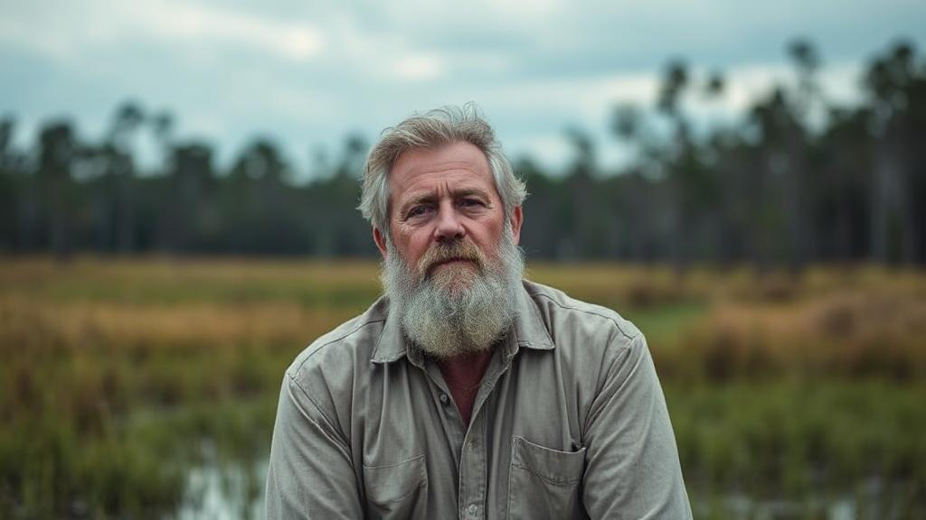 A captivating header image featuring Phil Robertson in a contemplative pose, set against a backdrop of serene Louisiana wilderness, hinting at the introspective journey explored in "The Blind."