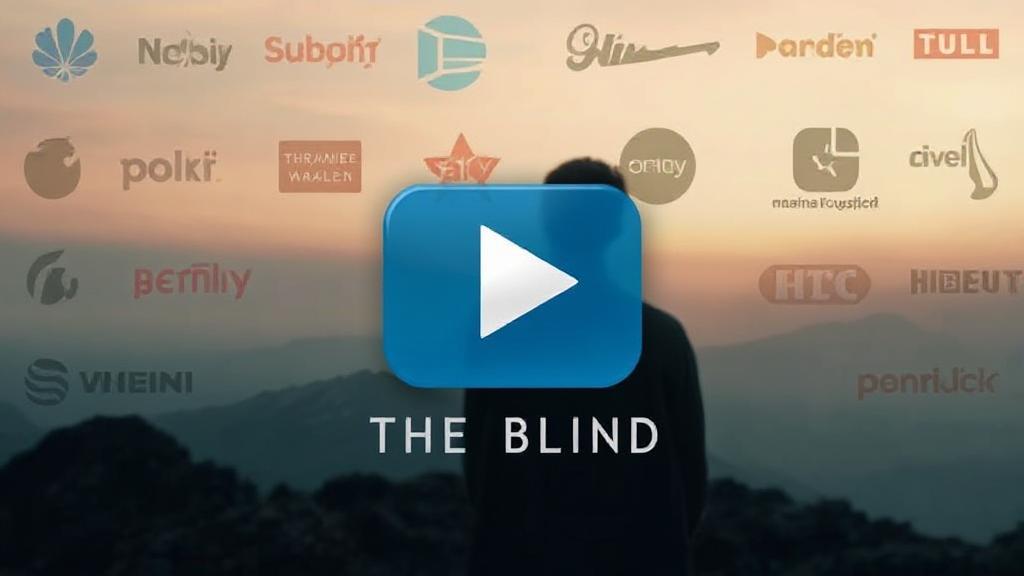 A captivating header image featuring a streaming play button overlaying a scene from "The Blind," set against a backdrop of various streaming platform logos.