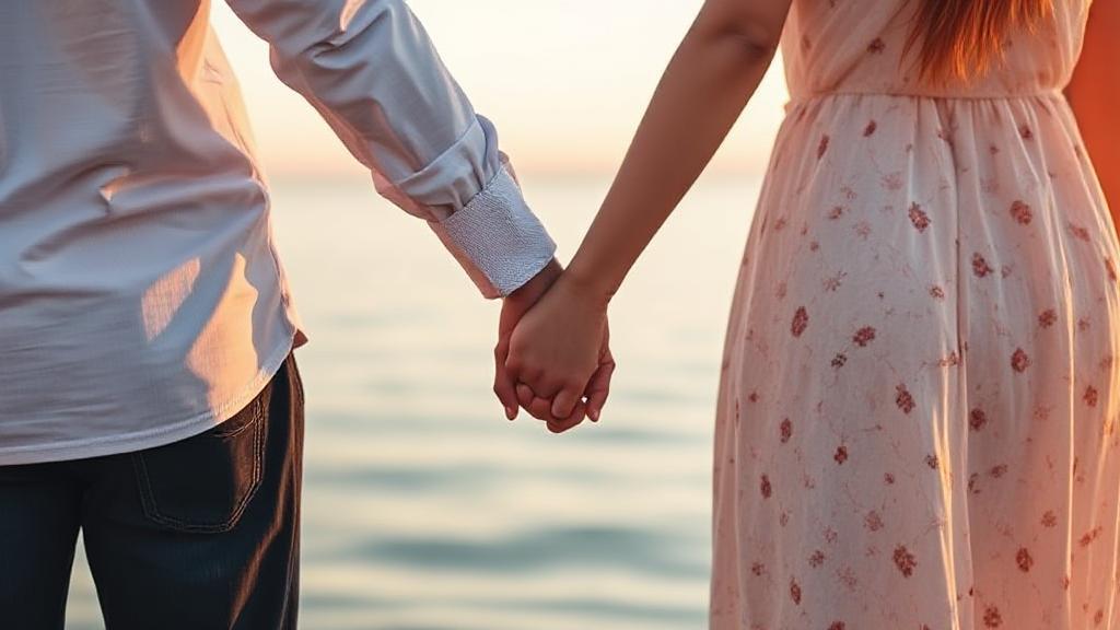 A serene image of two people holding hands, symbolizing connection and trust in relationships.