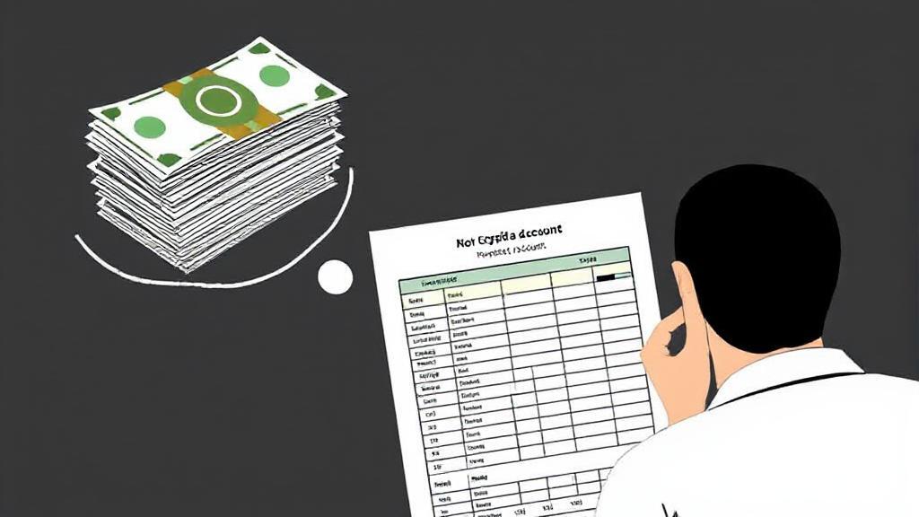 A financial-themed image depicting a person contemplating a stack of bills and a credit report, symbolizing the decision to pay off charged-off accounts.