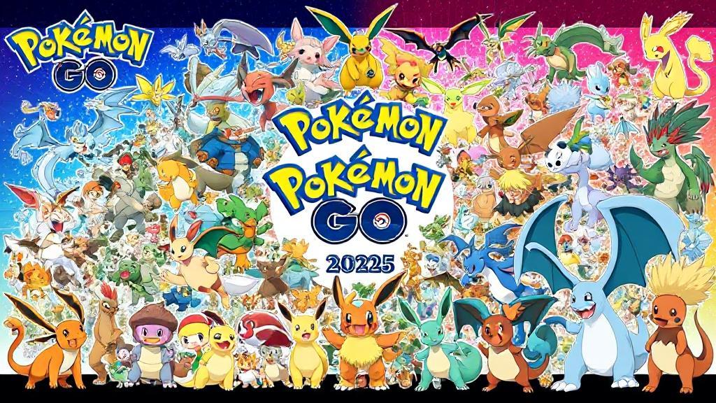 A vibrant collage showcasing all generations of Pokémon, highlighting the expanding Pokédex in Pokémon GO as of 2025.