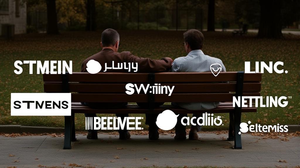 A digital collage featuring the iconic bench scene from "Good Will Hunting," overlaid with streaming platform logos.