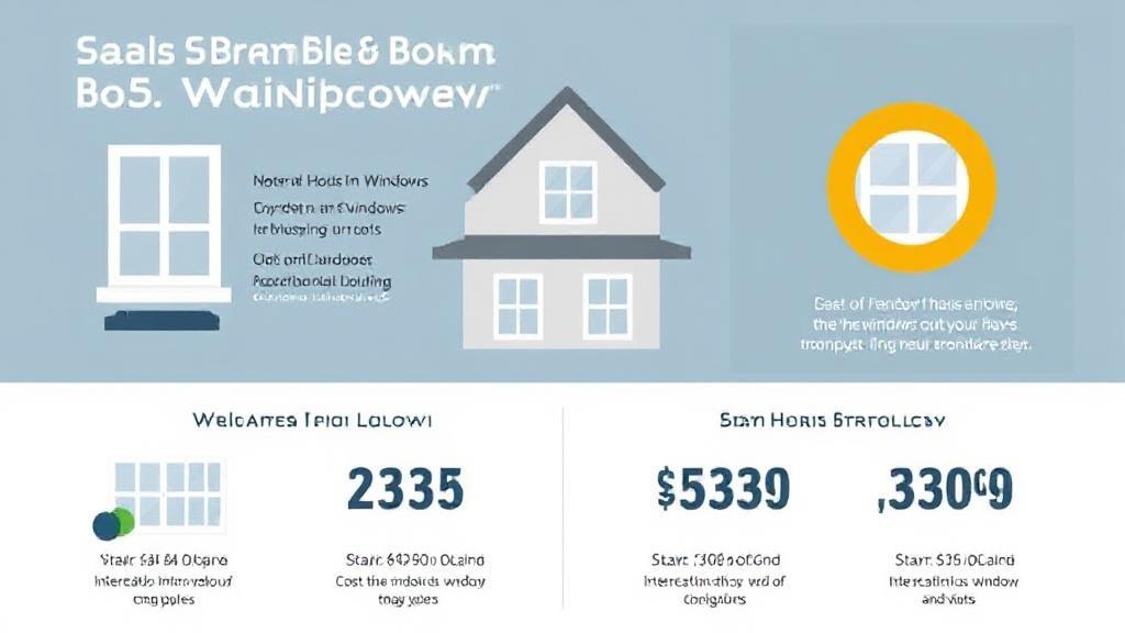 A detailed infographic illustrating the cost components and savings associated with replacing 25 windows in a residential home.