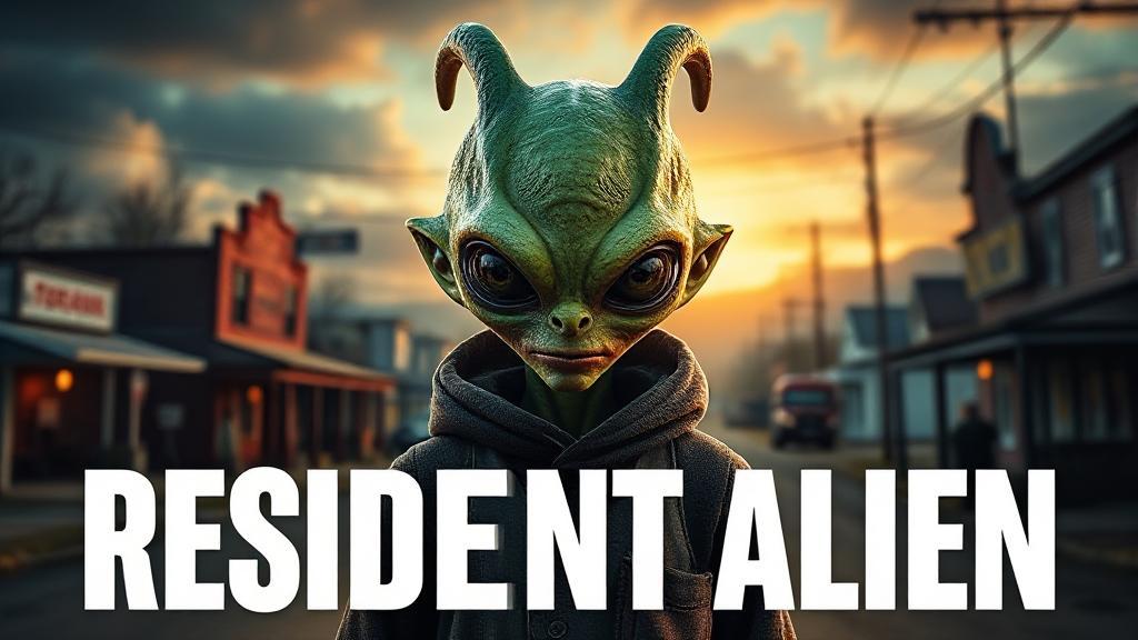 A captivating header image featuring the quirky alien protagonist from "Resident Alien" against a backdrop of the small-town setting, hinting at the intriguing developments in Season 3.
