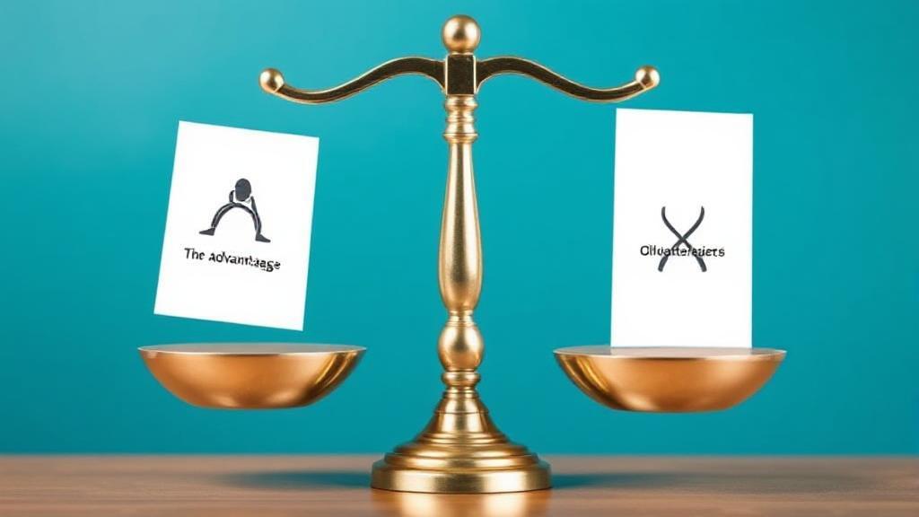 A balanced scale symbolizing the advantages and disadvantages of serving as your own LLC's registered agent.