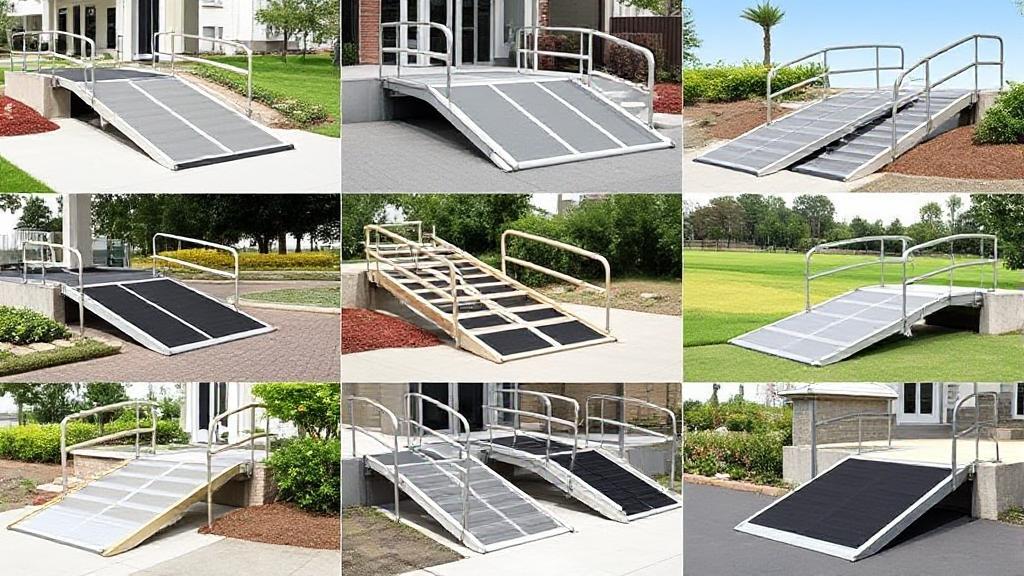 A dynamic image showcasing various types of ramps in action, highlighting their versatility and accessibility in different environments.