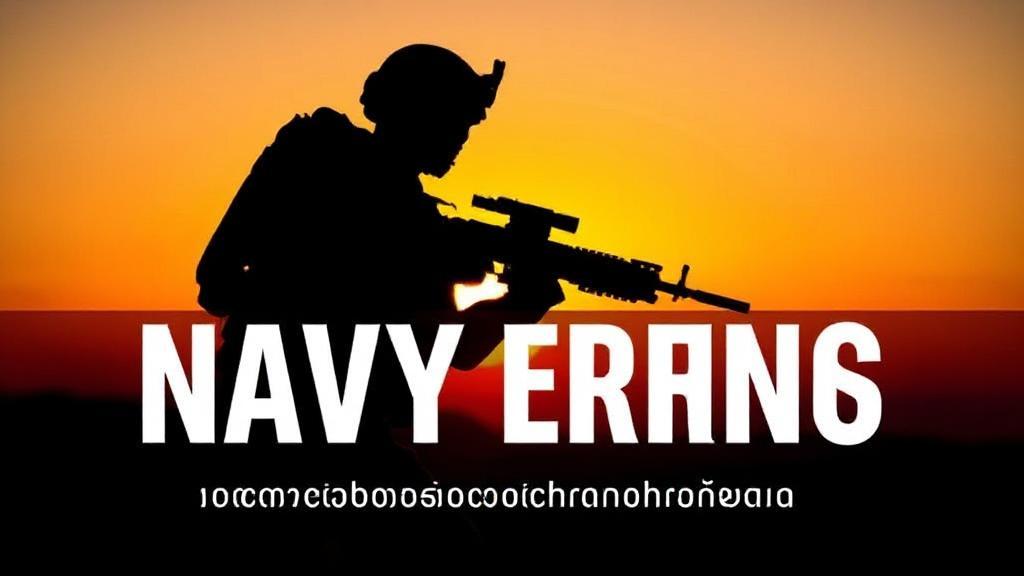 A dynamic image of a Navy SEAL in action, silhouetted against a sunset, symbolizing the dedication and valor behind their earnings.