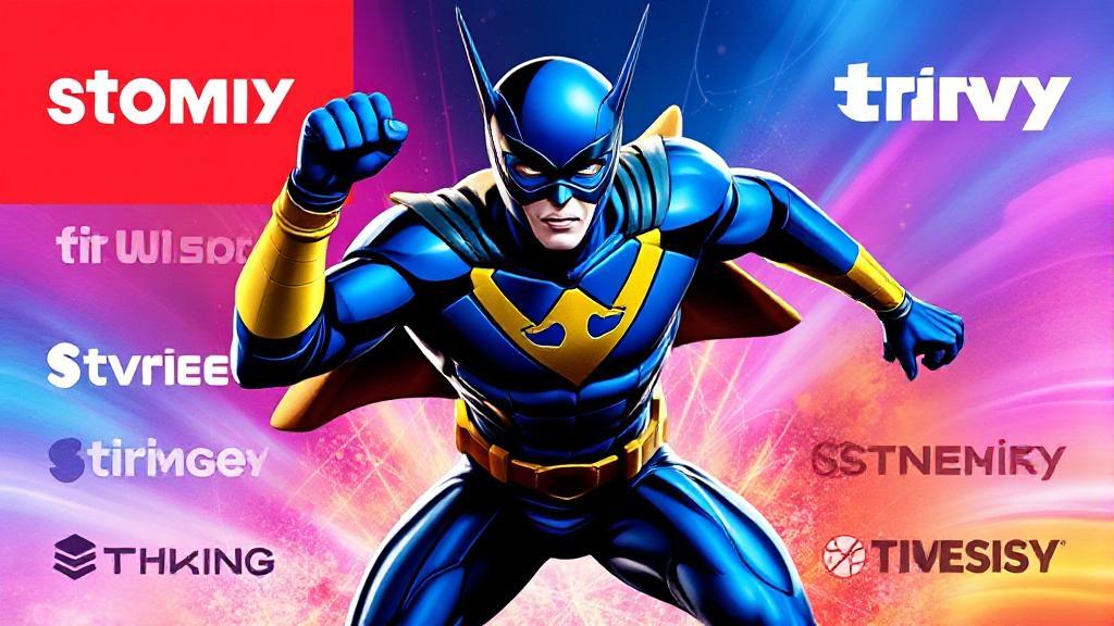 A vibrant collage featuring the Blue Beetle superhero in action, surrounded by streaming platform logos.