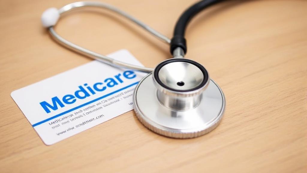A stethoscope lying on a table next to a Medicare card, symbolizing the healthcare services not included in Medicare coverage.