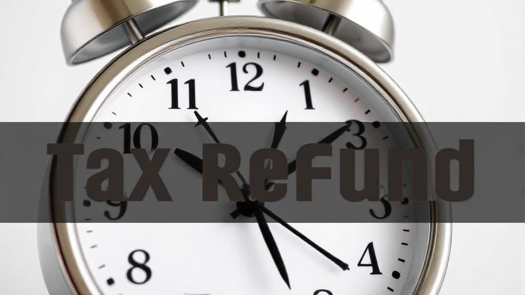 A clock with dollar bills as the clock face, symbolizing the waiting time for a tax refund.