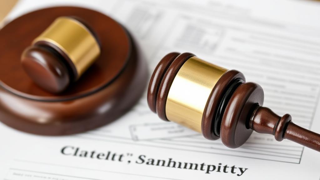 A gavel resting on a stack of financial documents, symbolizing legal proceedings in Chapter 7 bankruptcy.