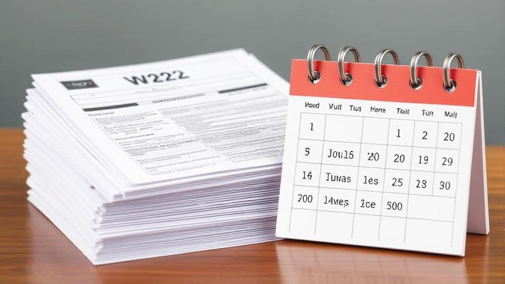 A header image depicting a stack of W-2 forms alongside a calendar marked with important tax deadlines.