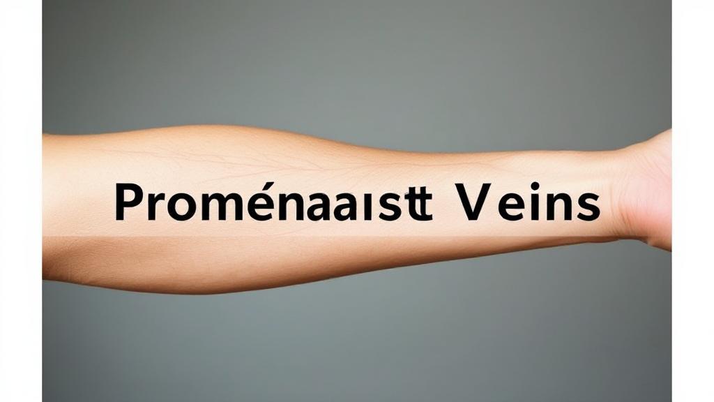 A close-up image of an arm with visible veins, set against a neutral background, illustrating the topic of prominent veins.