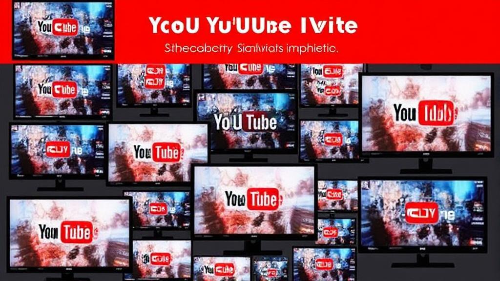 A dynamic collage of multiple devices streaming YouTube TV, illustrating the concept of simultaneous viewing limits.