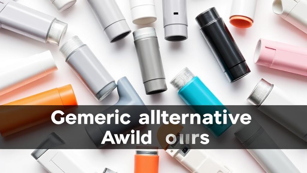 A close-up image of various inhalers arranged on a white background, highlighting the concept of generic alternatives to Advair.