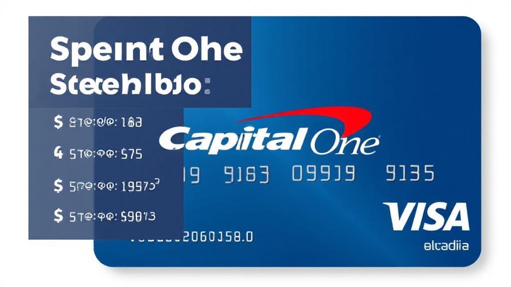 A visual representation of a credit card with a focus on spending limits, featuring Capital One's logo prominently.