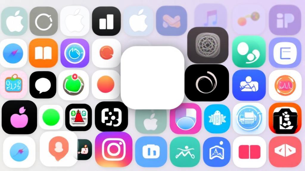 A sleek collage of Apple device icons and app logos, symbolizing the diverse offerings of the Apple One subscription bundle.