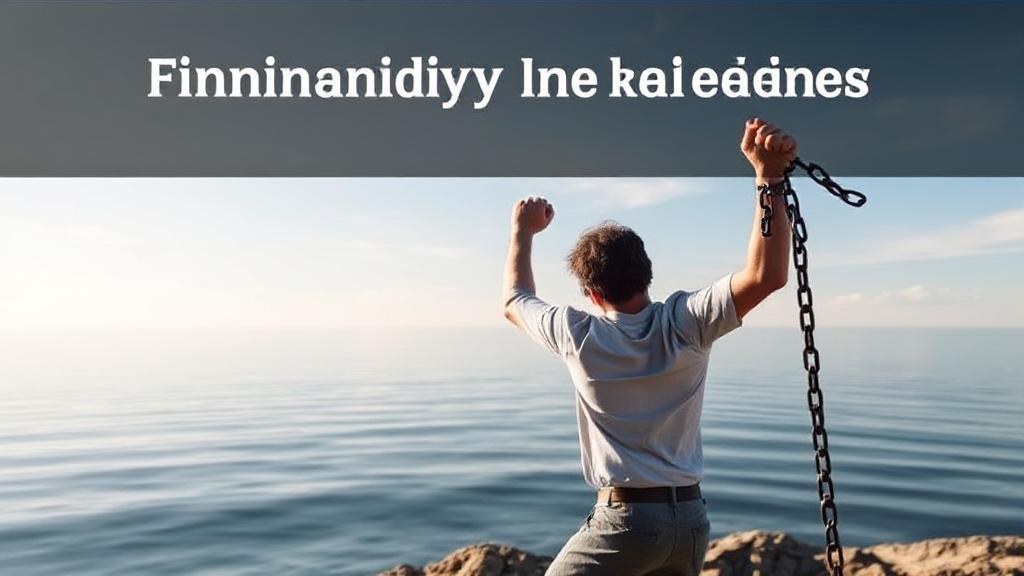 A serene image of a person breaking free from chains, symbolizing financial liberation and relief.