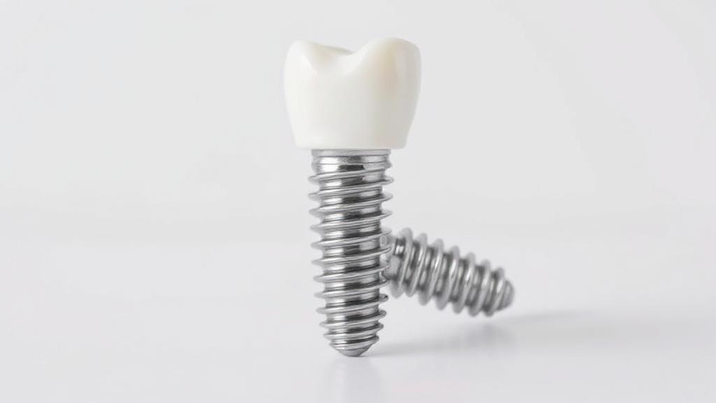 A close-up image of a dental implant model showcasing the intricate details of the implant structure against a clean, white background.