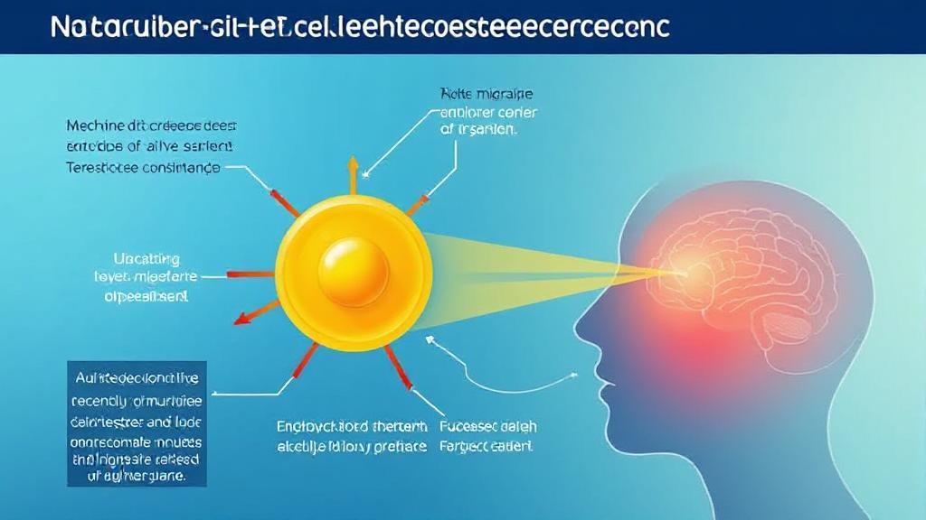 A vibrant illustration depicting the mechanism of action of Nurtec, highlighting its role in alleviating migraine symptoms.