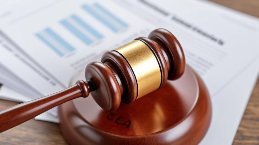 A gavel resting on a stack of financial documents, symbolizing the legal and financial aspects of Chapter 7 bankruptcy.