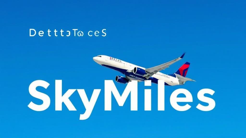A vibrant image of a Delta Air Lines plane soaring through a clear blue sky, symbolizing the journey and rewards of Delta SkyMiles.