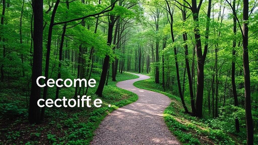 A serene image of a winding path through a lush forest, symbolizing the journey and growth involved in becoming a certified life coach.