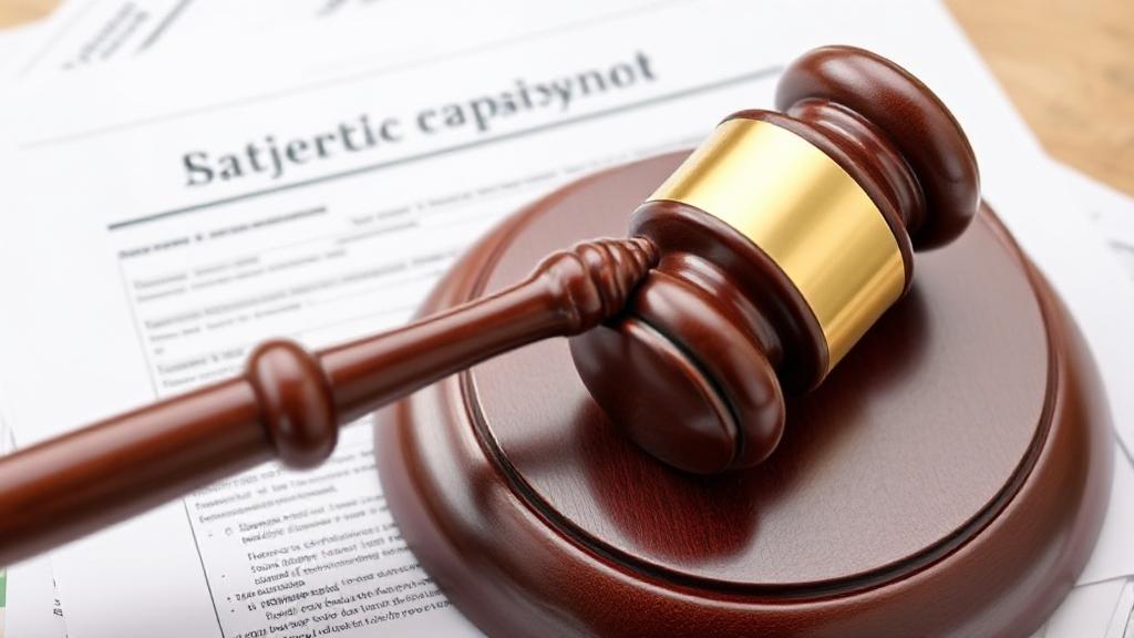 A gavel resting on a stack of financial documents, symbolizing the legal and financial aspects of filing for Chapter 7 bankruptcy.