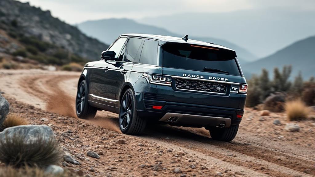 A sleek Range Rover navigating rugged terrain, symbolizing both luxury and durability.