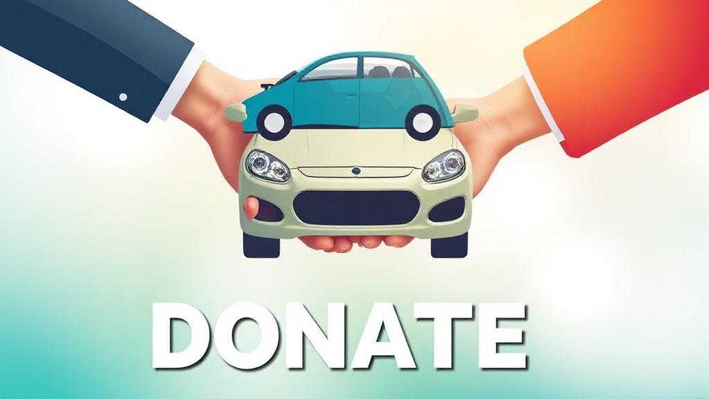 A vibrant image of a car being handed over to a charitable organization, symbolizing the act of donating for a good cause.