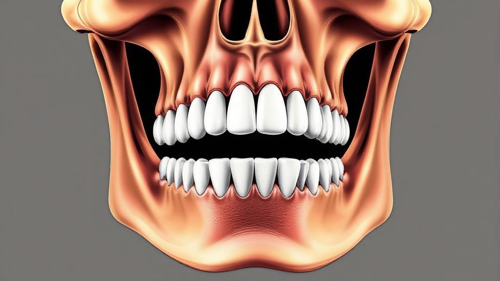 A detailed illustration showing the position of wisdom teeth in the human jaw, highlighting their location at the back of the mouth.