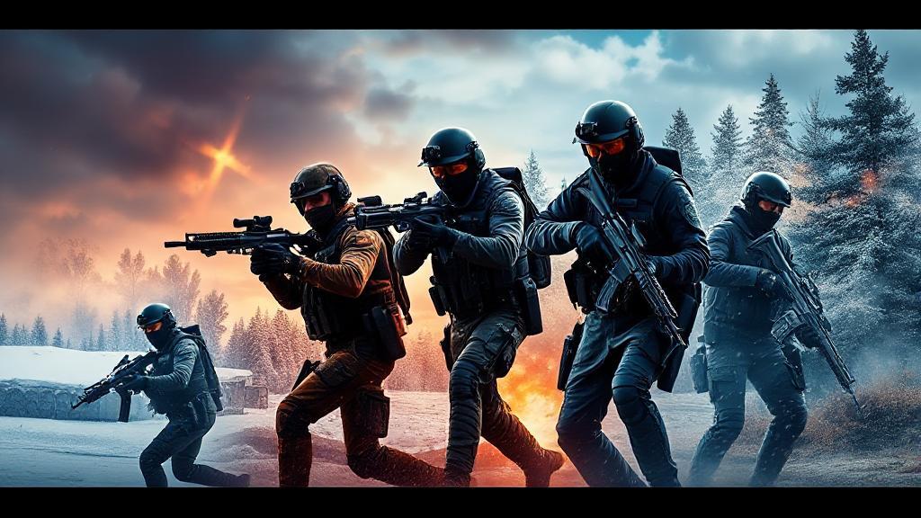 A dynamic header image featuring a SWAT team in action across different seasonal backdrops, illustrating the diverse environments they operate in.