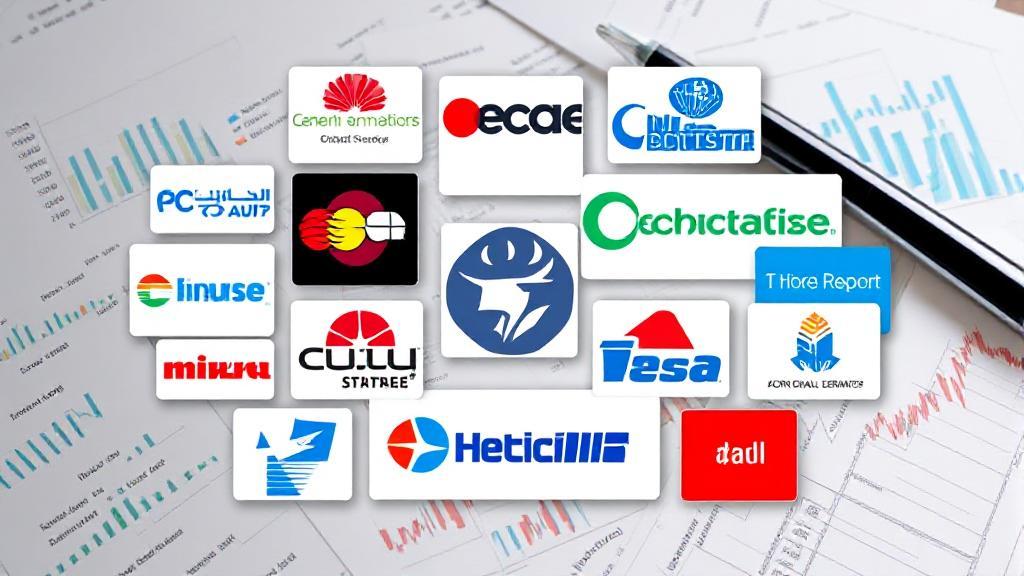 A collage of logos from major credit agencies set against a backdrop of financial documents and graphs.