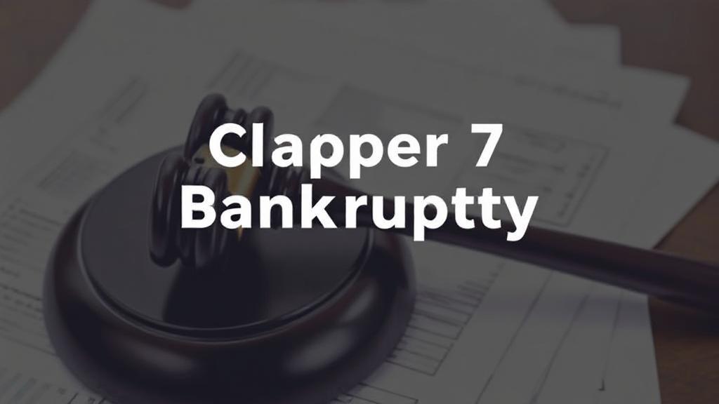 A somber image of a gavel resting on a stack of financial documents, symbolizing the legal and financial implications of Chapter 7 bankruptcy.